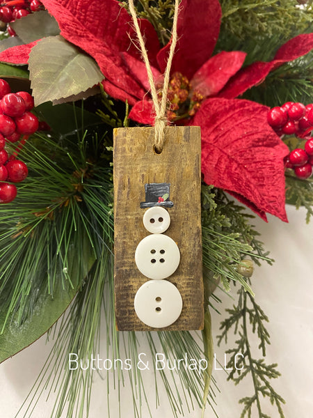 Button snowman ornament