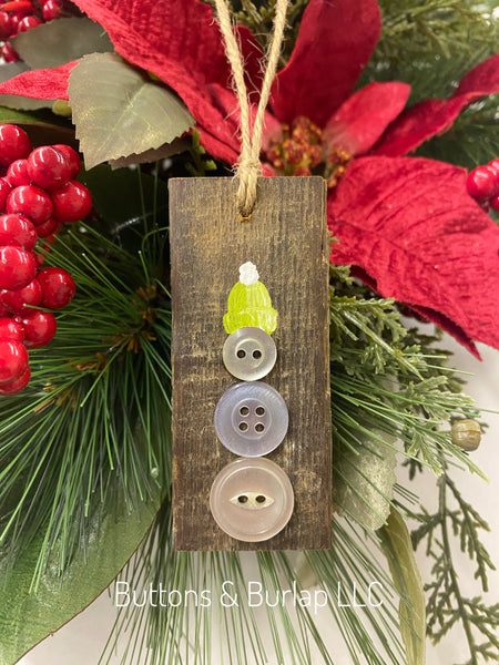 Button snowman ornament