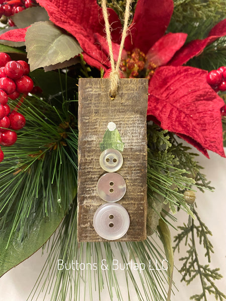 Button snowman ornament