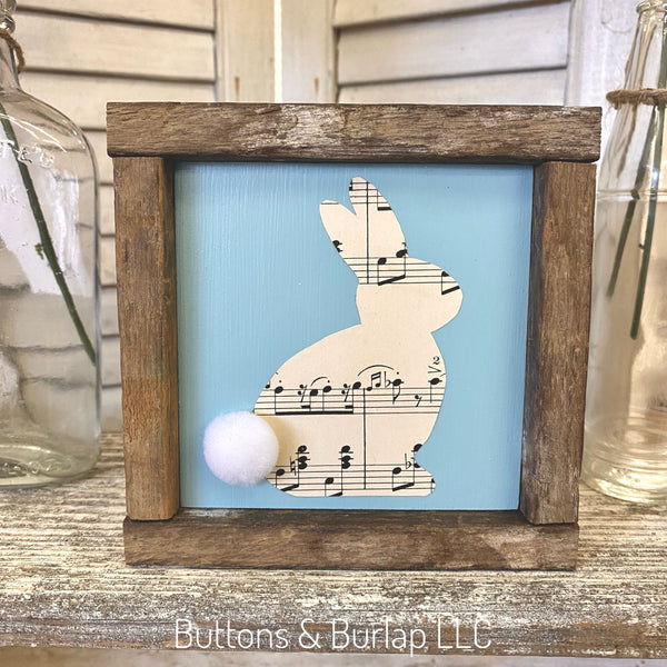 Sheet music small bunny shelf sitters