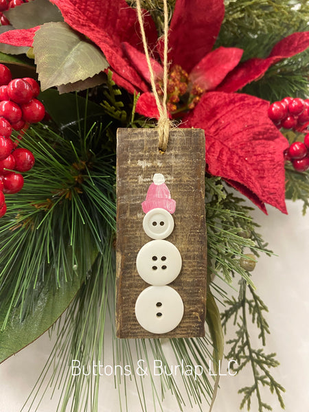Button snowman ornament