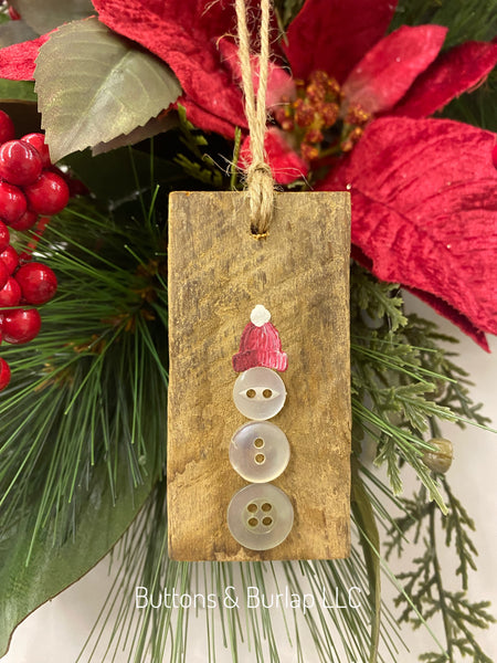 Button snowman ornament