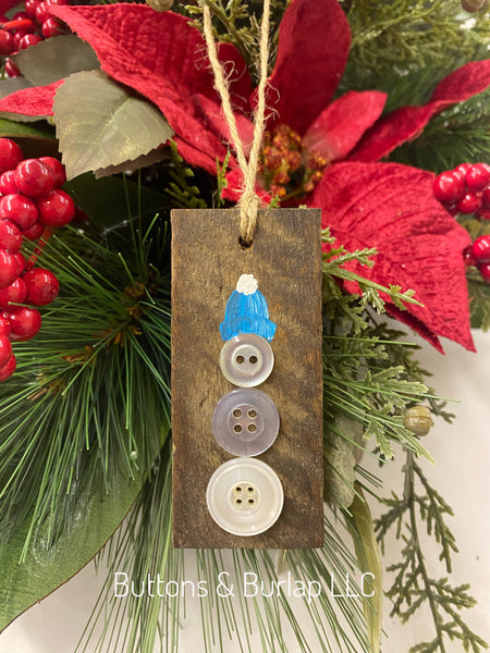 Button snowman ornament