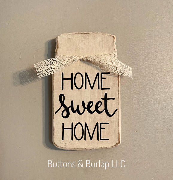 Home sweet home sign with removable flags