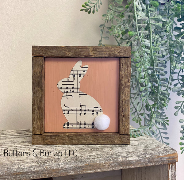 Sheet music small bunny shelf sitters