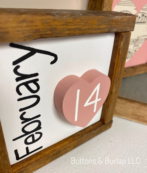 February 14, Valentine sign