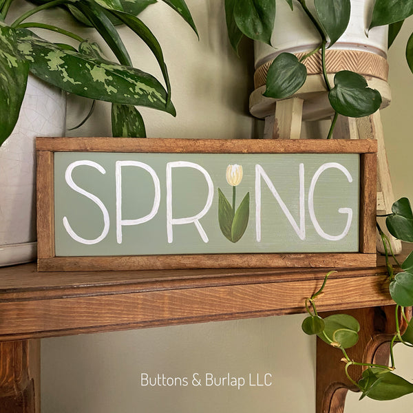 Spring sign with tulip (color choice)