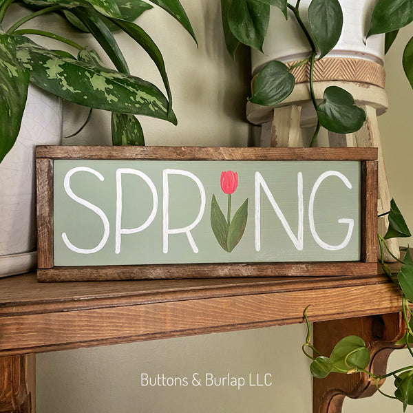 Spring sign with tulip (color choice)
