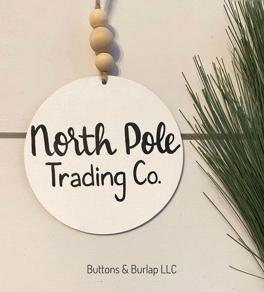 Christmas ornaments with wood bead hanger