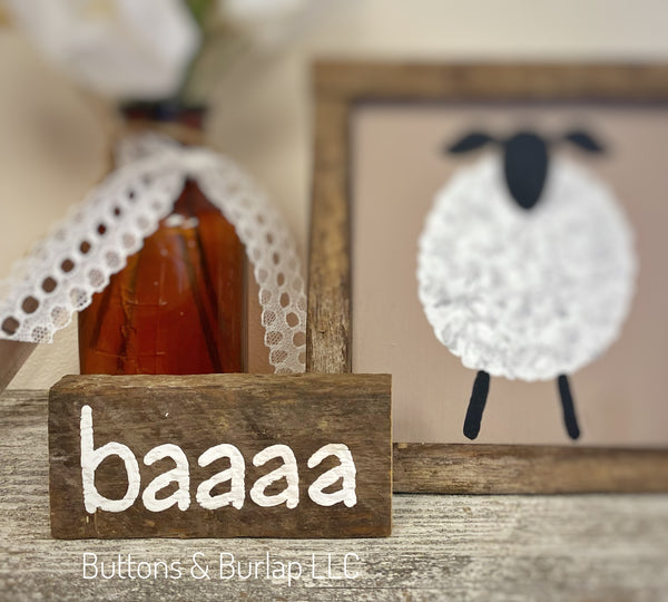 Sheep, baaaa lath sitter