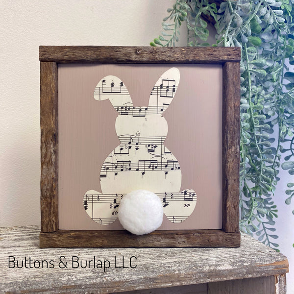 Sheet music bunny shelf sitters