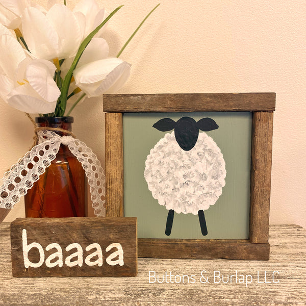 Sheep, baaaa lath sitter