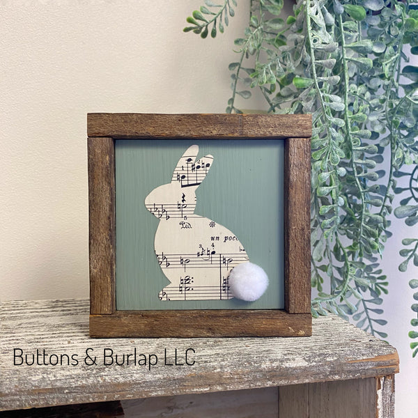 Sheet music small bunny shelf sitters