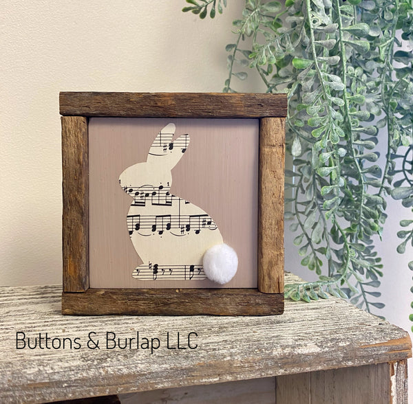 Sheet music small bunny shelf sitters