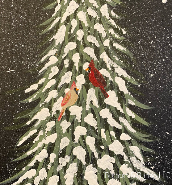Snowy trees & cardinals