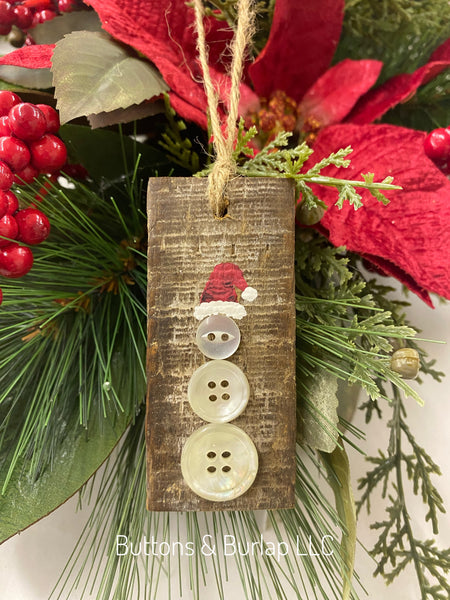Button snowman ornament