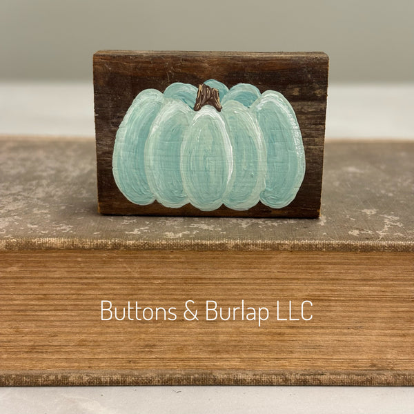 Mini pumpkin & candy corn lath sitter