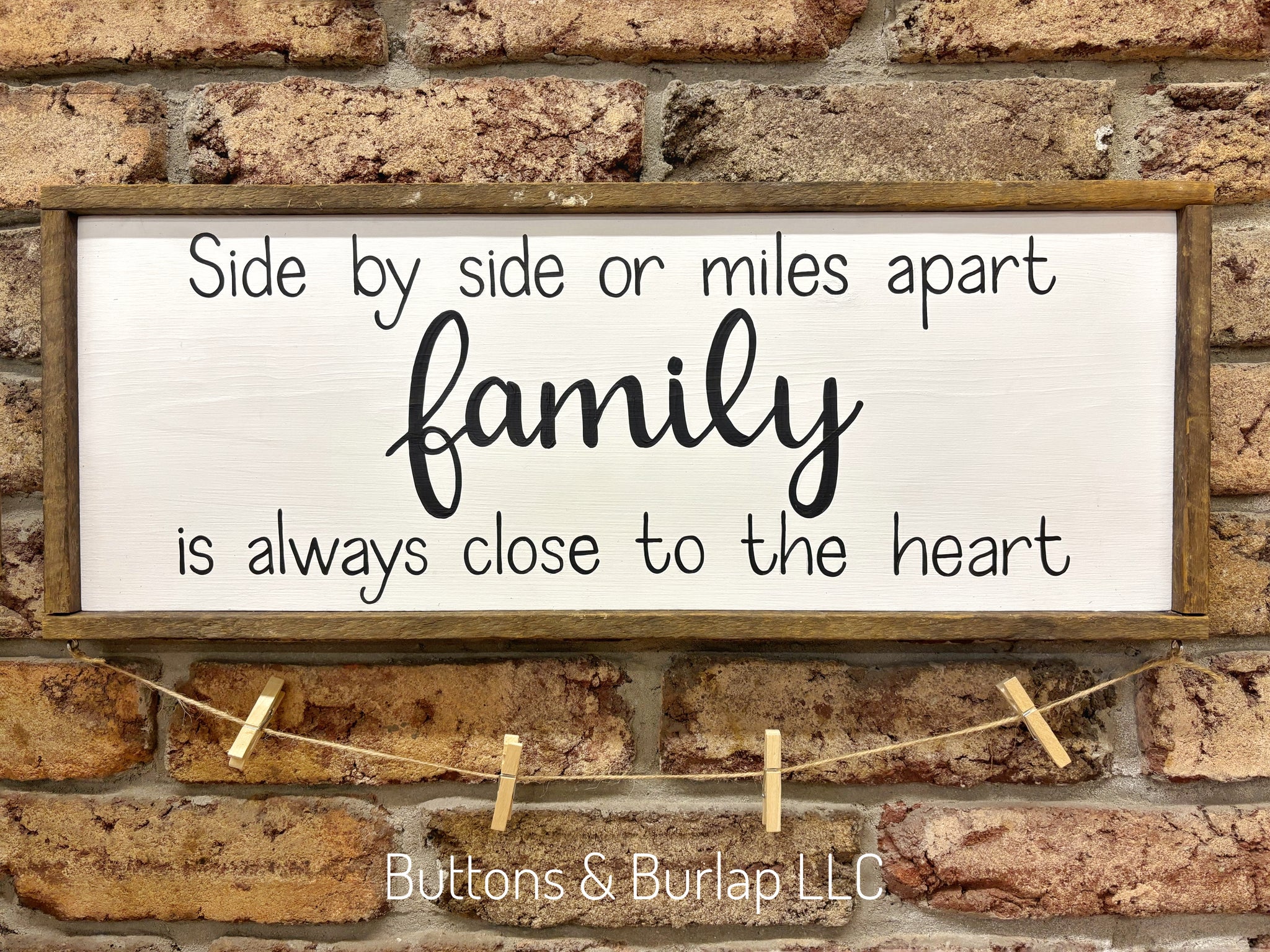 Family sign, photo hanger