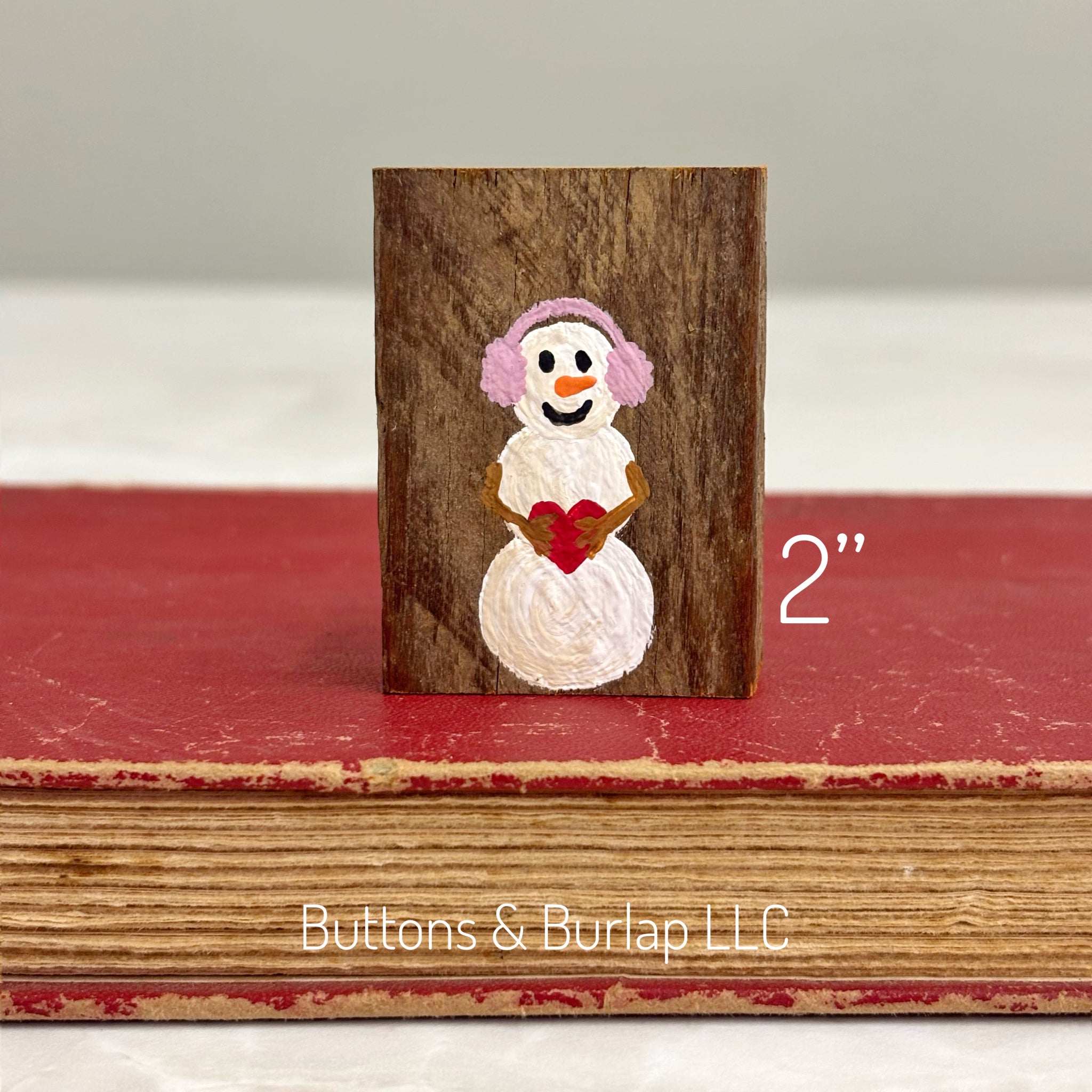 Mini Valentine snowman lath sitters