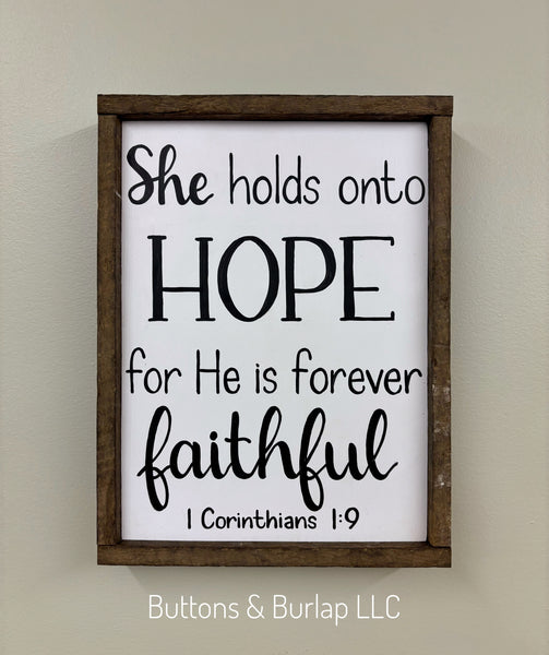 She holds onto HOPE