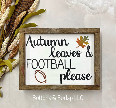 Autumn leaves & football please