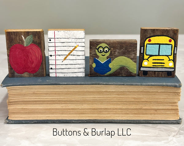 Teacher/School Themed mini lath sitters