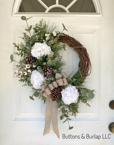 Christmas/Winter wreath, champagne berries