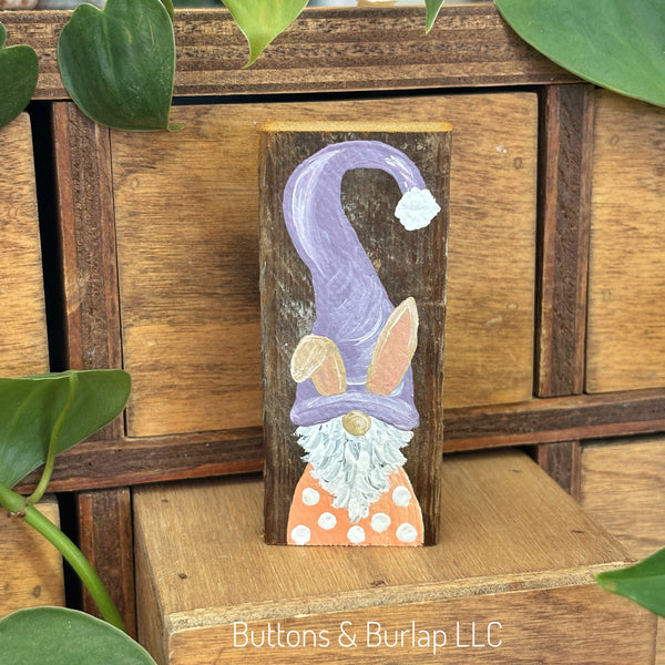 Spring bunny gnome lath sitters