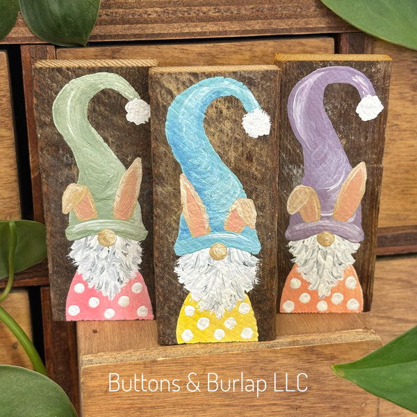 Spring bunny gnome lath sitters