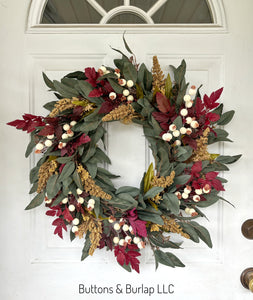 Eucalyptus & berries fall wreath