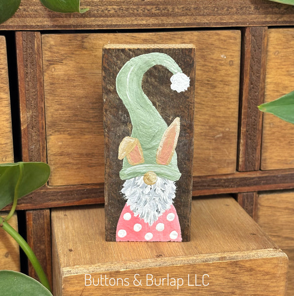 Spring bunny gnome lath sitters