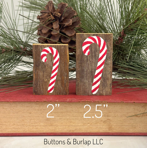 Mini candy cane lath sitters