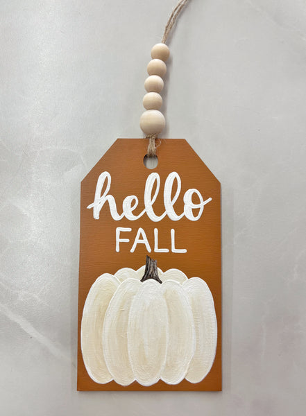 Fall wood tags