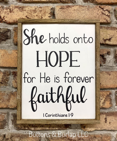 She holds onto HOPE