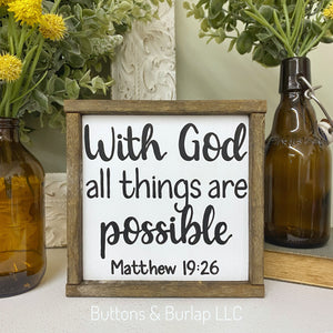 With God all things are possible