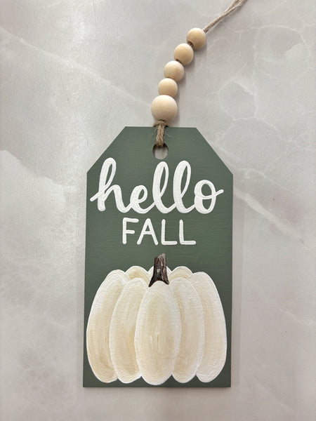 Fall wood tags