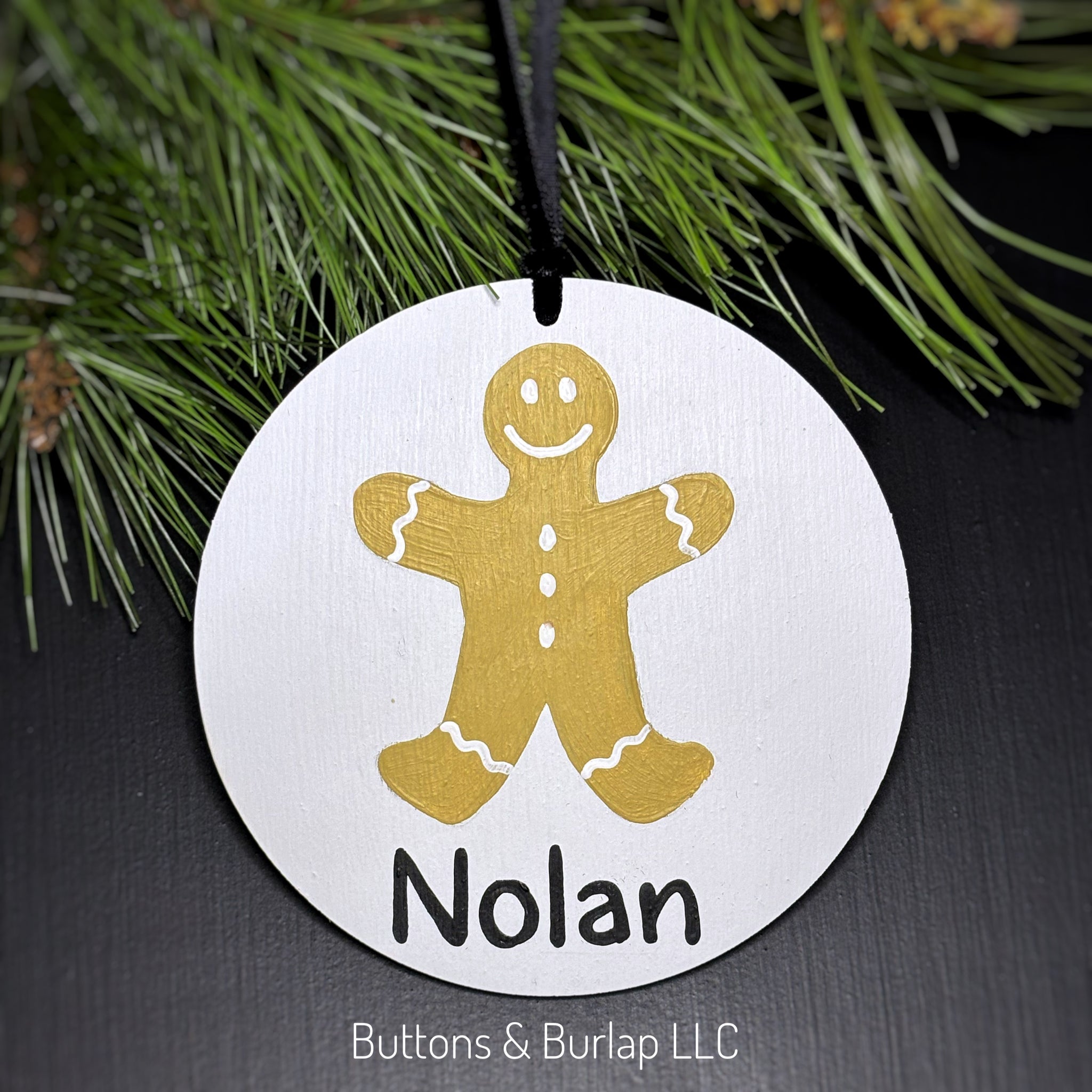 Personalized child’s name wood ornament