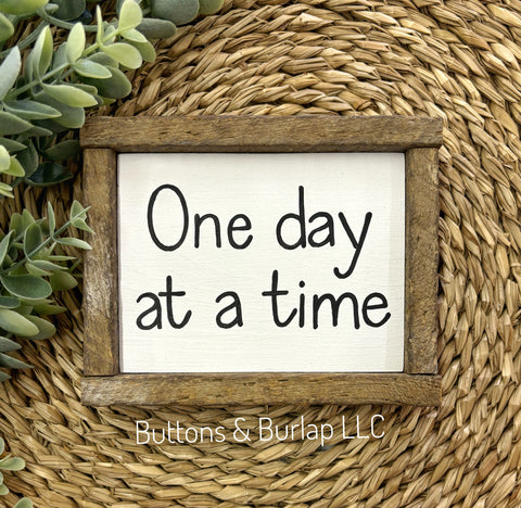 One day at a time