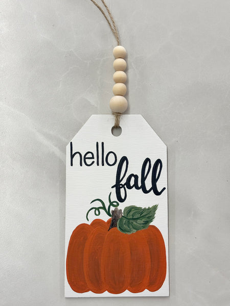 Fall wood tags