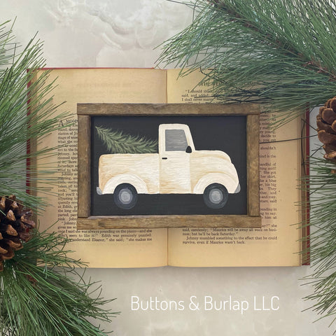 White truck & Christmas tree