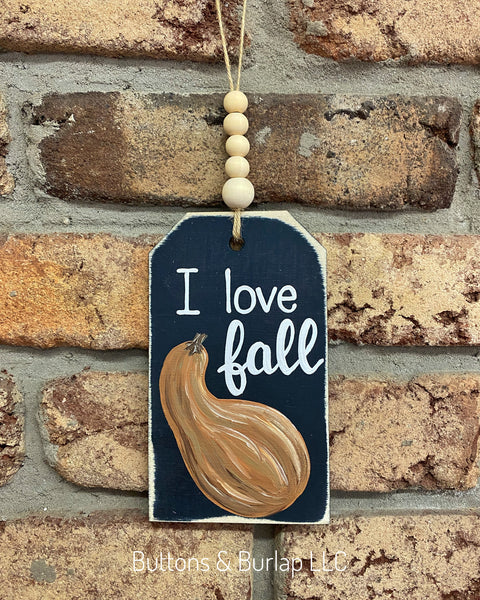 Fall wood tags
