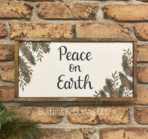 Peace on Earth, pinecones & berries