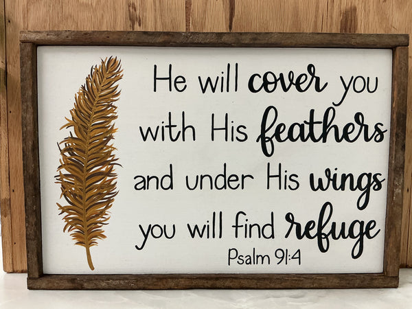 He will cover you with his feathers