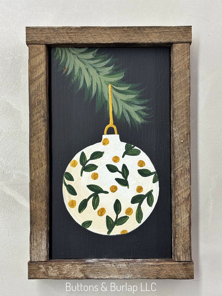 Christmas ornament sign