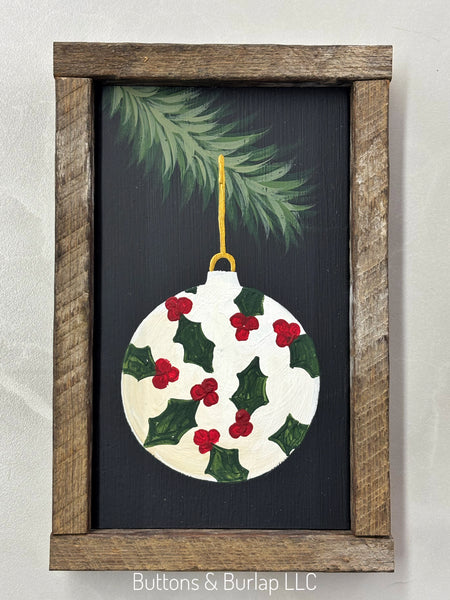 Christmas ornament sign