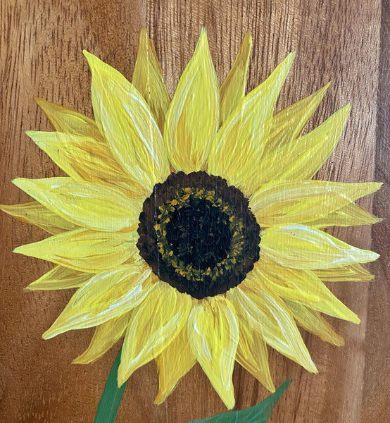 Sunflowers & butterfly hanging wood board