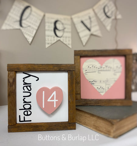 February 14, Valentine sign