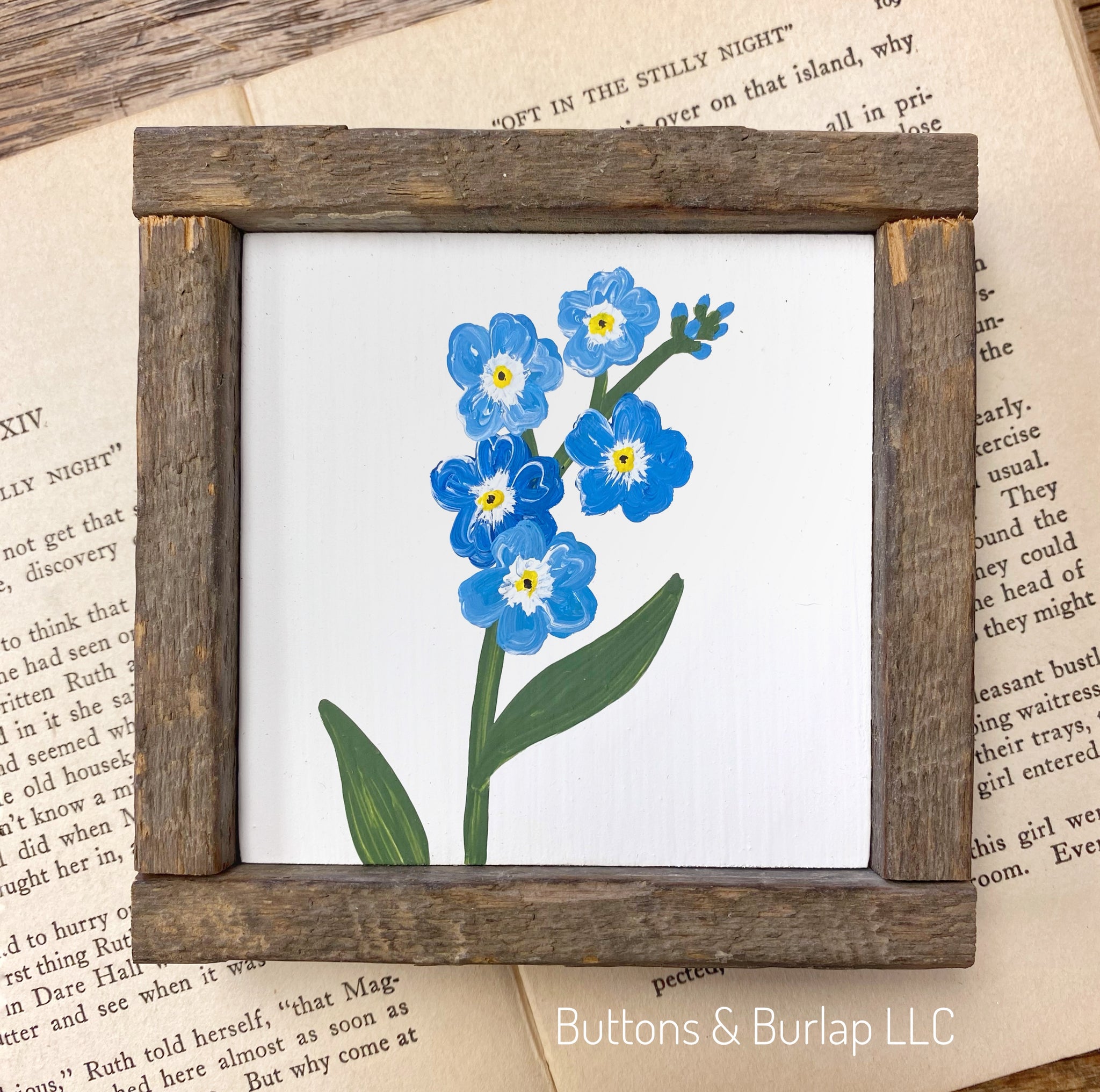 Forget me not flower sign
