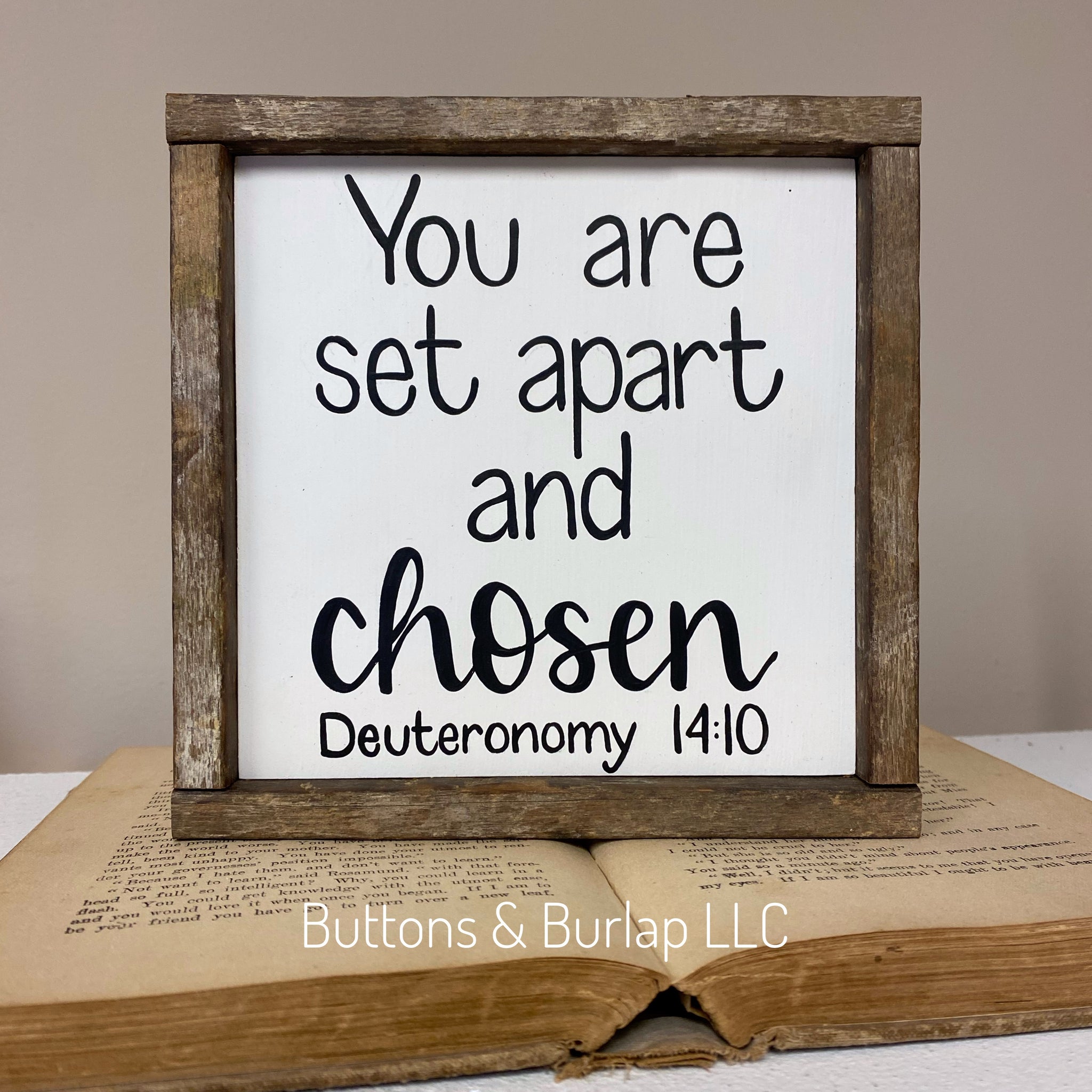 You are set apart and chosen