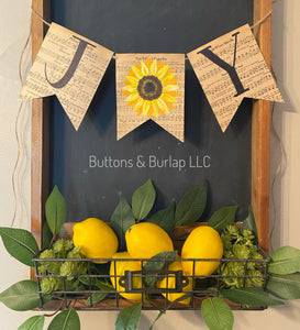 Joy hymn page banner (with sunflower)